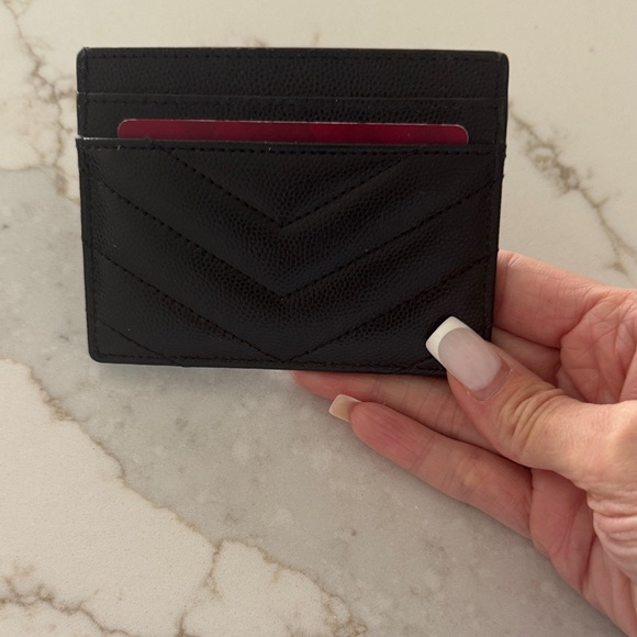 Yves Saint Laurent Black and Gold Card Holder - Picture 2 of 3
